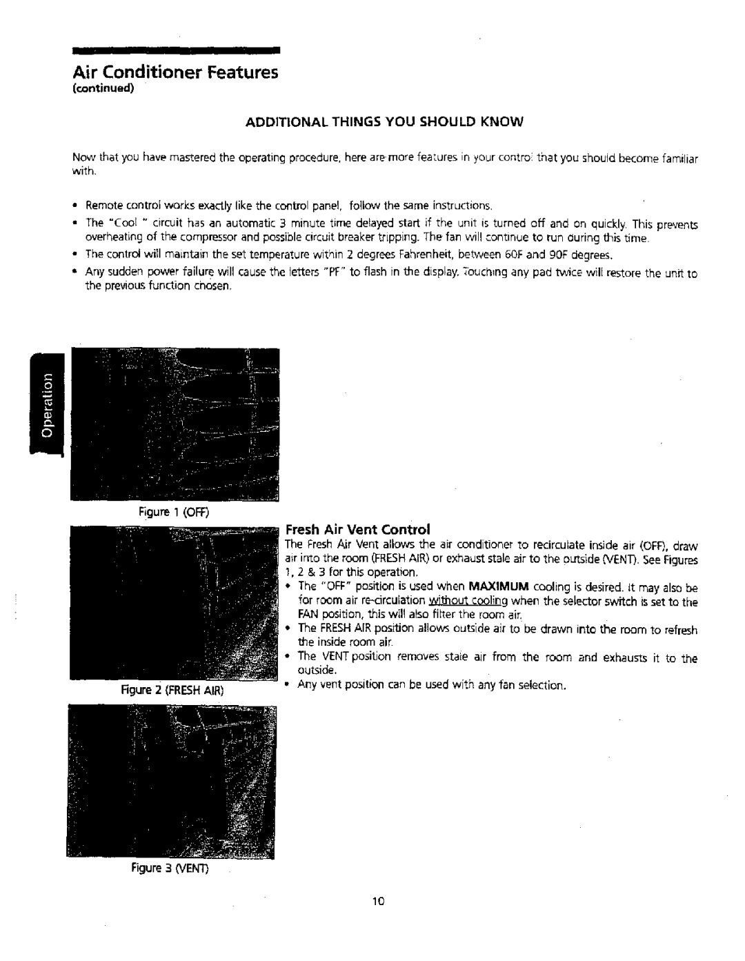 Kenmore 309000845 owner manual Additional Things YOU should Know, Freshair 