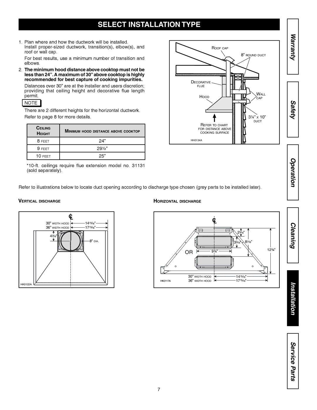 Kenmore 31130, 31133 installation manual Select Installation Type, 29½ 