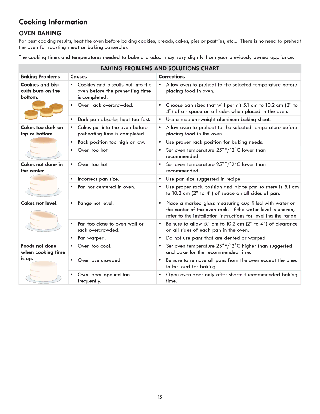 Kenmore 318205869A manual Cooking Information, Oven Baking 