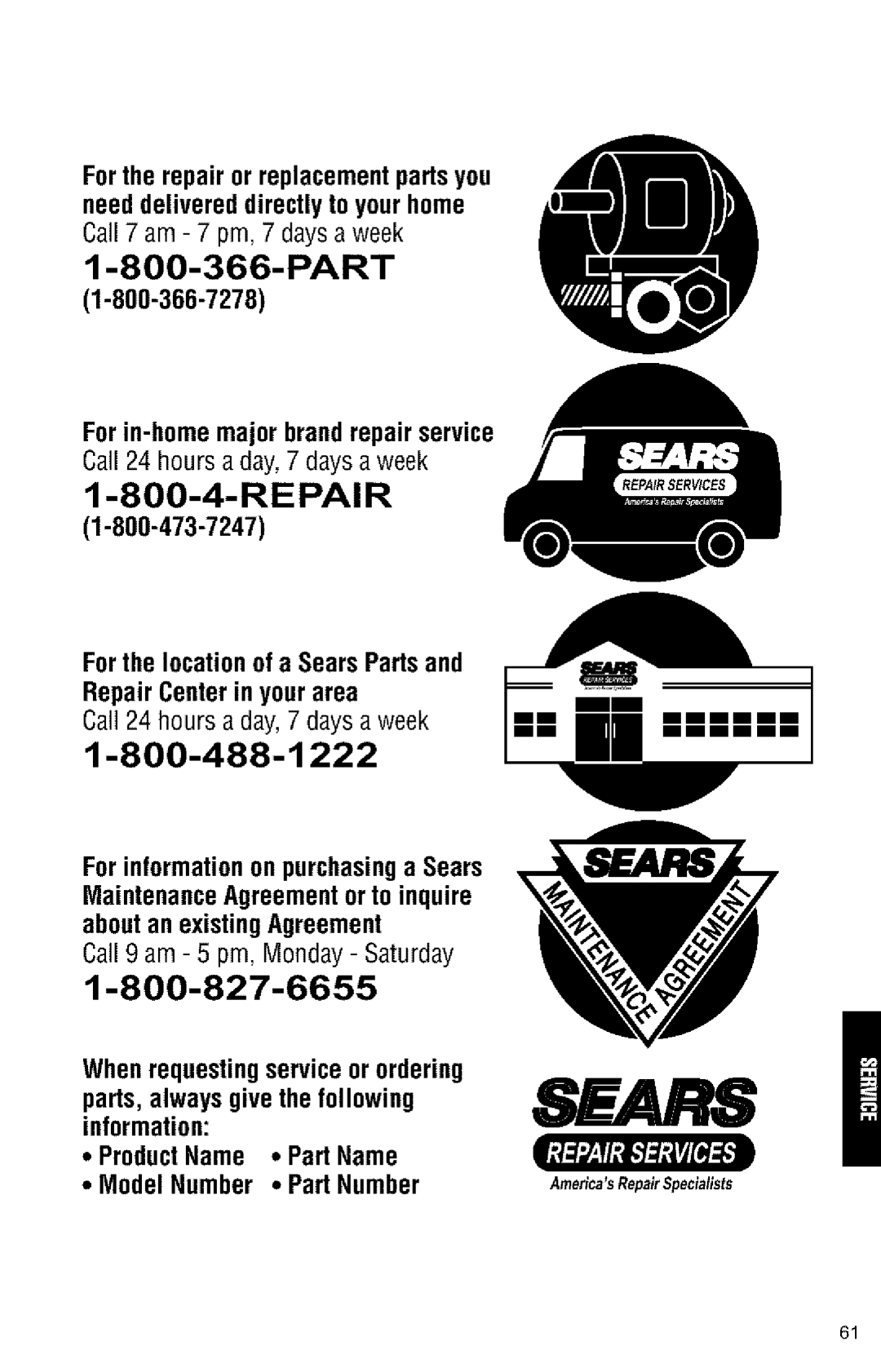 Kenmore 3405594 owner manual Part 