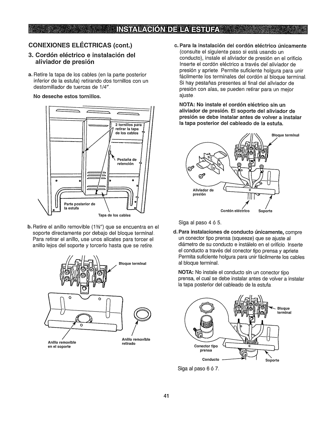 Kenmore 362.6278 manual Siga al paso 6 6 