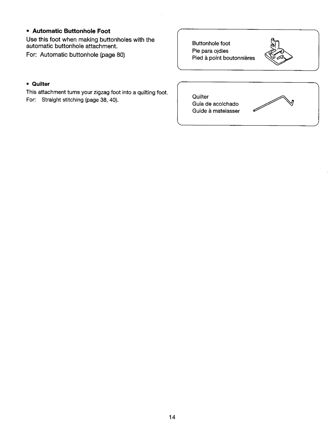 Kenmore 385. 17624, 385. 17620 owner manual Quilter 