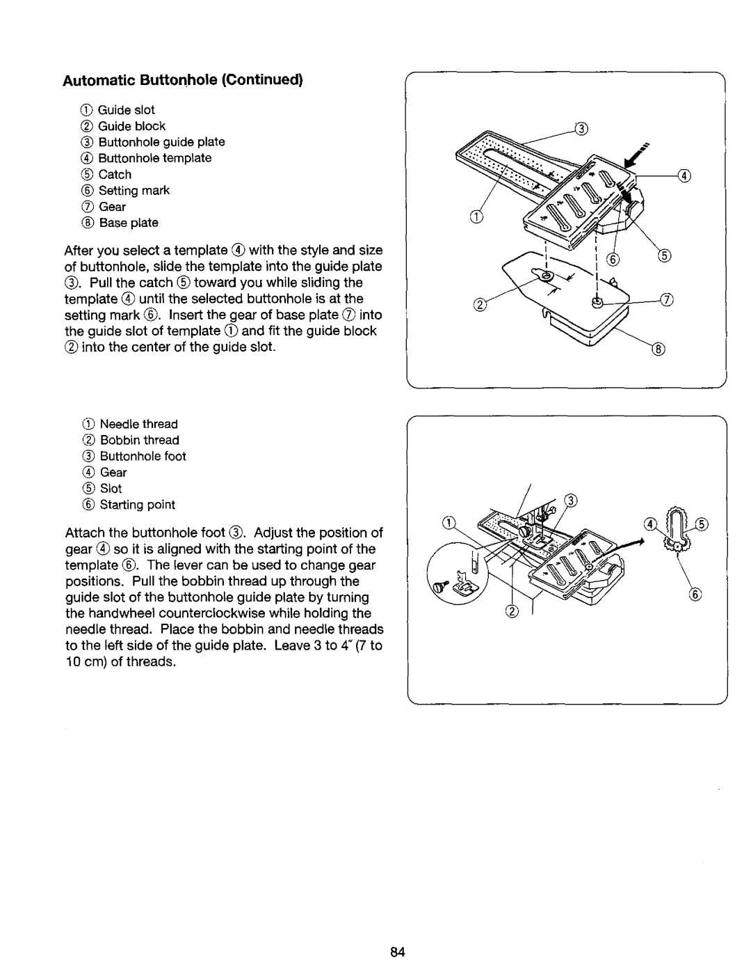 Kenmore 385. 17624, 385. 17620 owner manual Automatic Buttonhole 