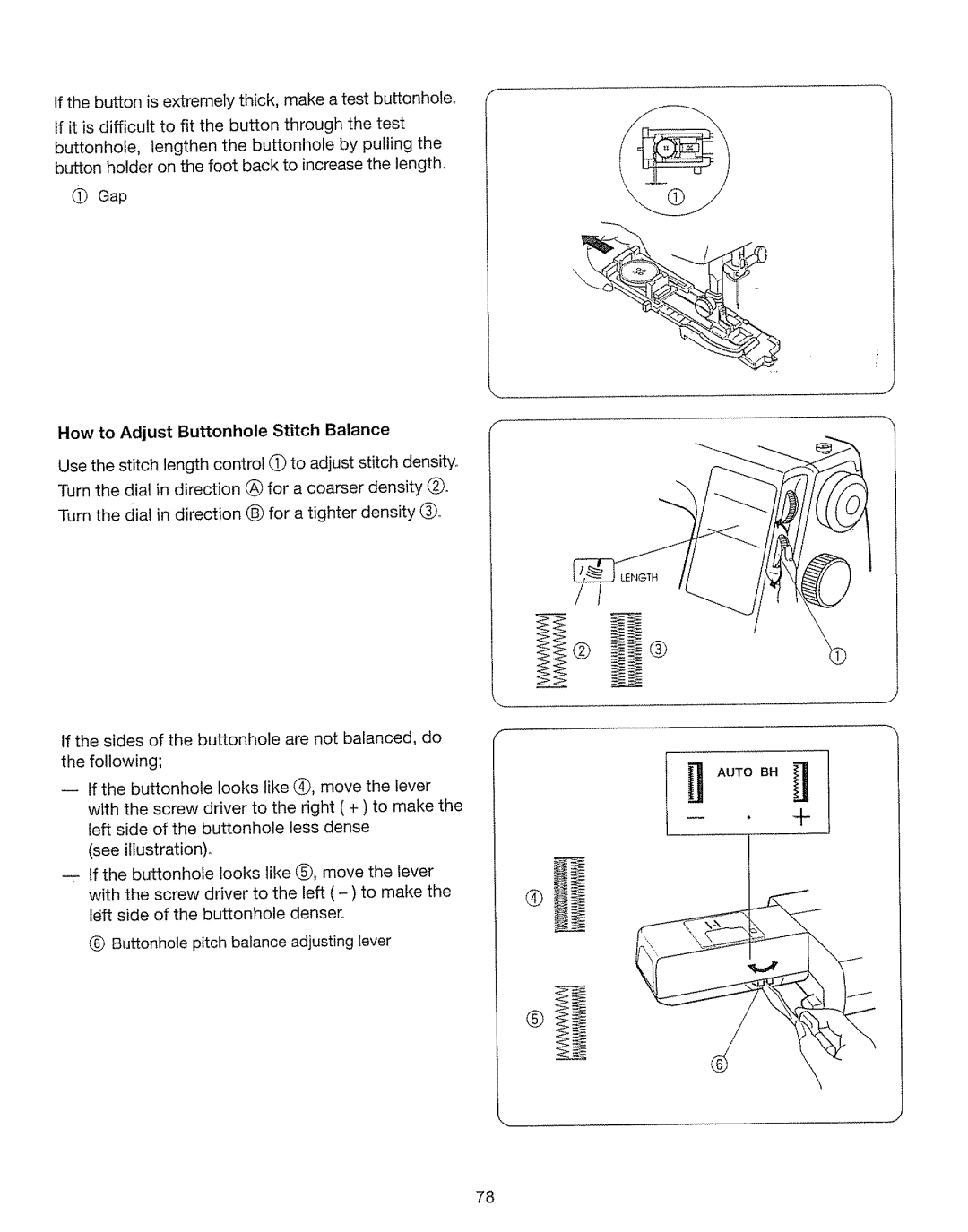 Kenmore 385. 17630 owner manual How to Adjust Buttonhole Stitch Balance 