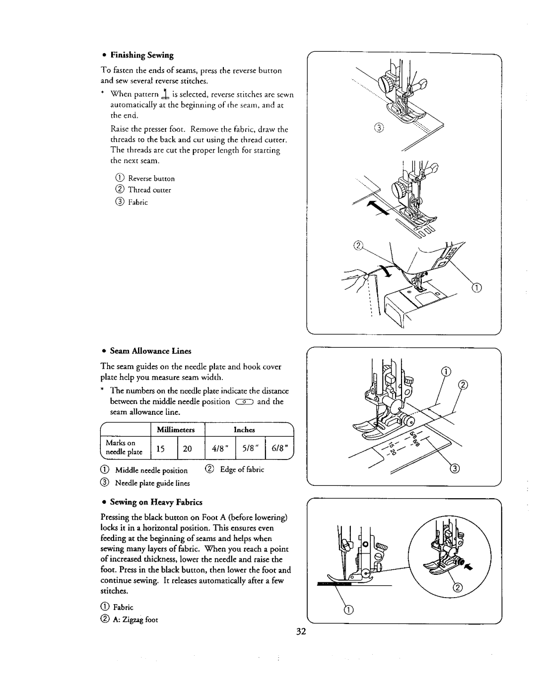 Kenmore 385. 19000 owner manual Sewing on Heavy Fabrics, Seam Allowmce Lines 