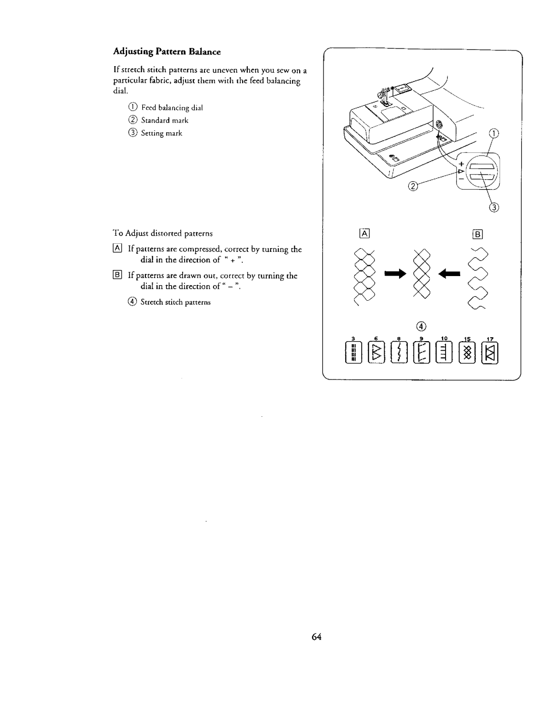 Kenmore 385. 19000 owner manual Adjusting Pattern Balance 