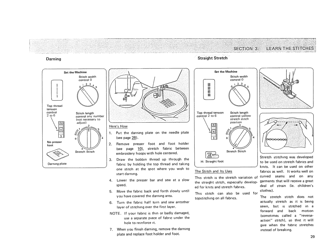 Kenmore 385 owner manual St the Machine, Control any, Straight foot 