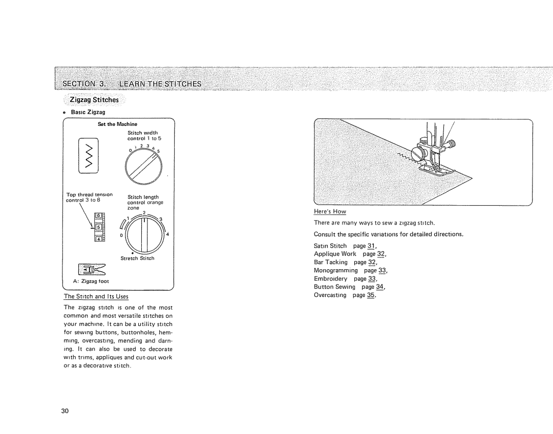 Kenmore 385 owner manual BasicZigzag 