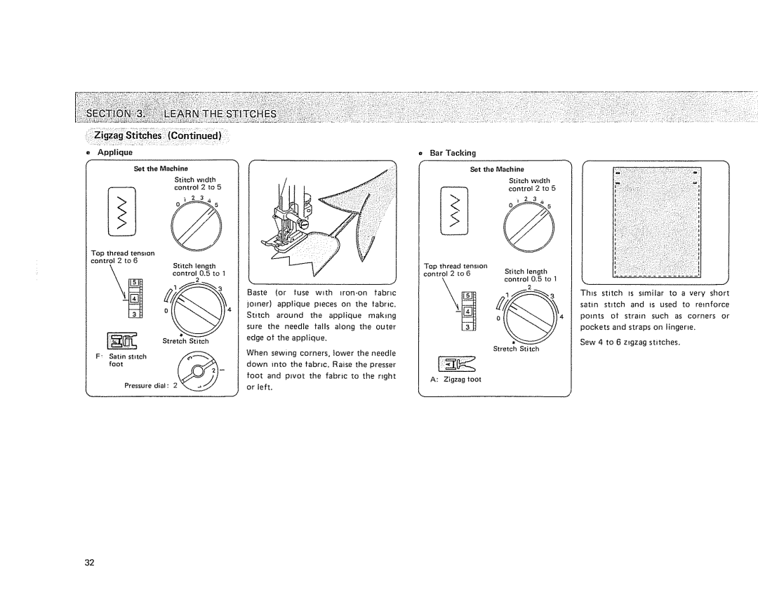 Kenmore 385 owner manual Ba r Tacking 