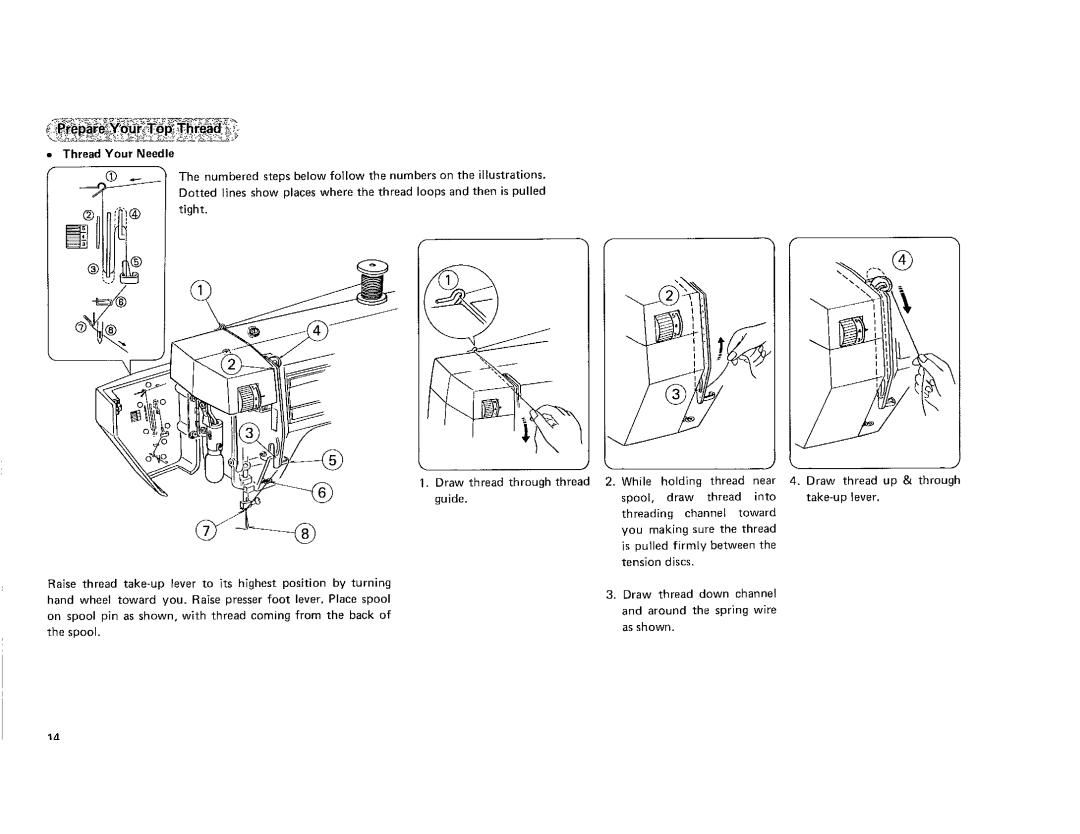 Kenmore 385.115518, 385.101118 owner manual Thread Your Needle 