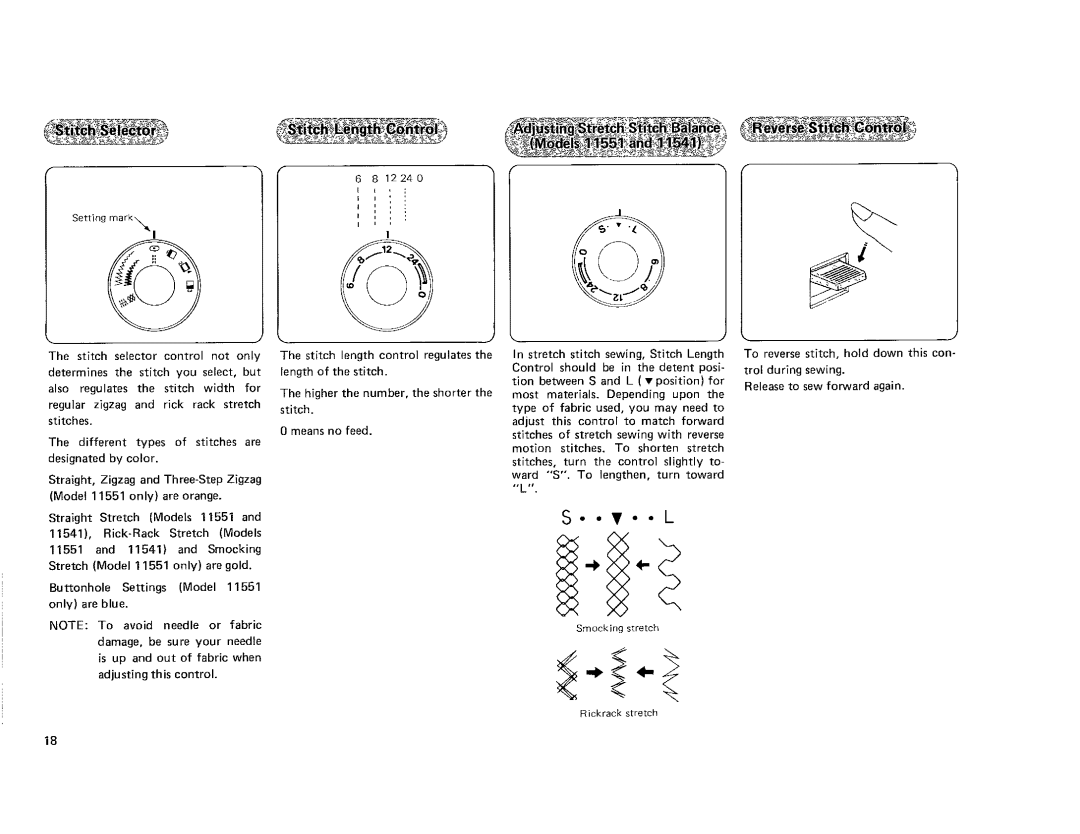 Kenmore 385.115518, 385.101118 owner manual Setting mark 