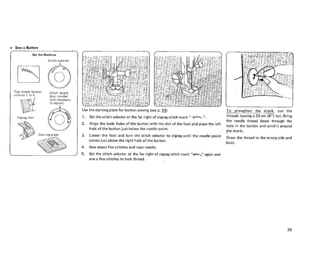 Kenmore 385.101118, 385.115518 owner manual Ti-L,--?, Sew a Button 