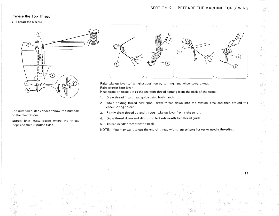 Kenmore 385.12614, 385.11607 owner manual Prepare the Top Thread, Thread the Needle 