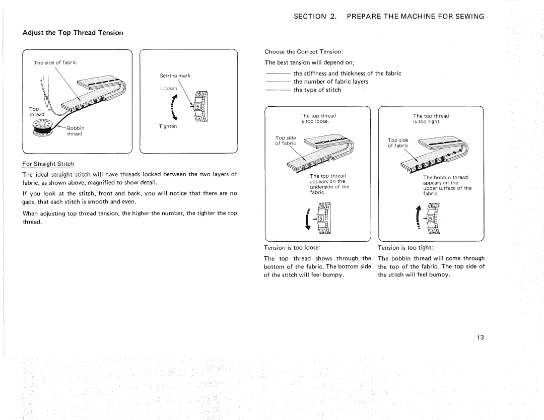 Kenmore 385.12614, 385.11607 owner manual Adjust the Top Thread Tension 