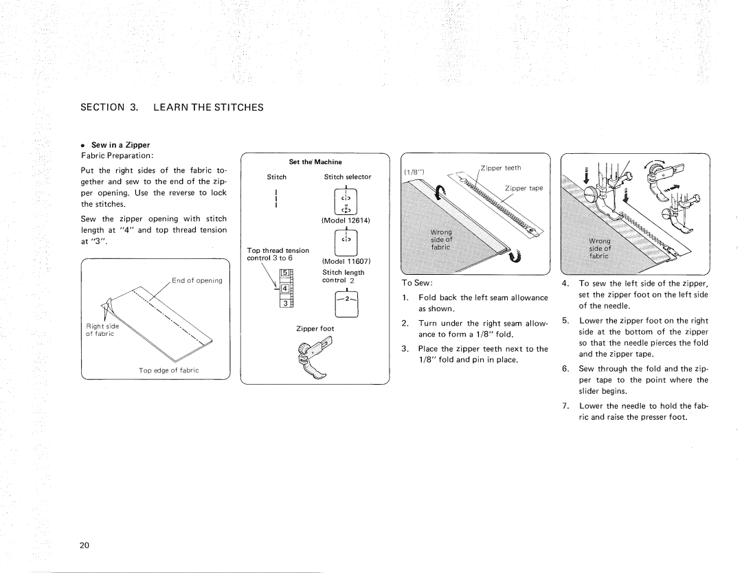 Kenmore 385.11607, 385.12614 owner manual To Sew 