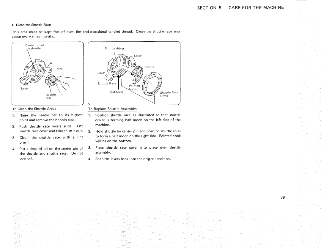 Kenmore 385.12614, 385.11607 owner manual Care for the Machine 