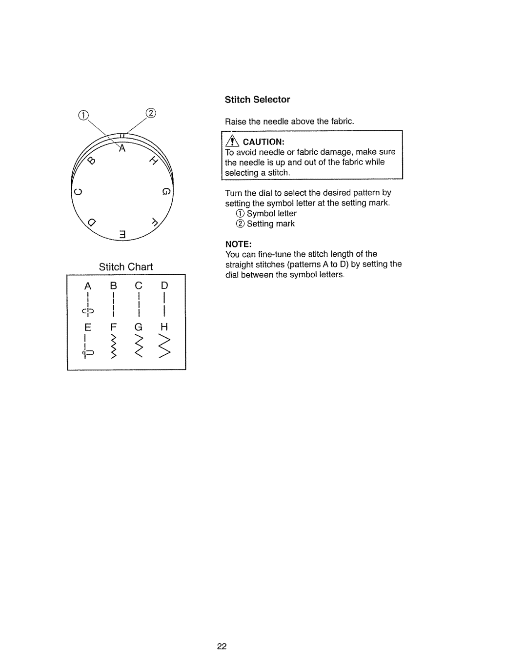 Kenmore 385.11703 owner manual C D, Stitch Selector 