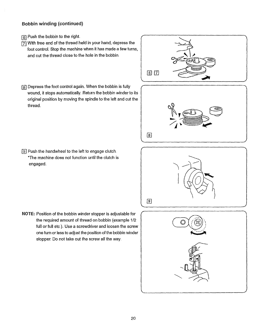 Kenmore 385.12314 owner manual Thread 