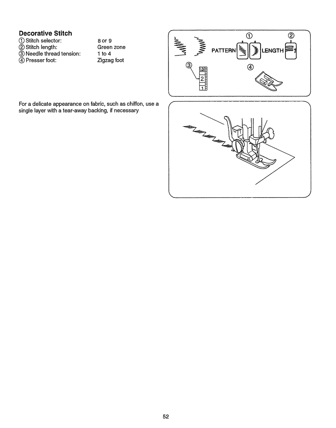 Kenmore 385.151082 owner manual Decorative Stitch 