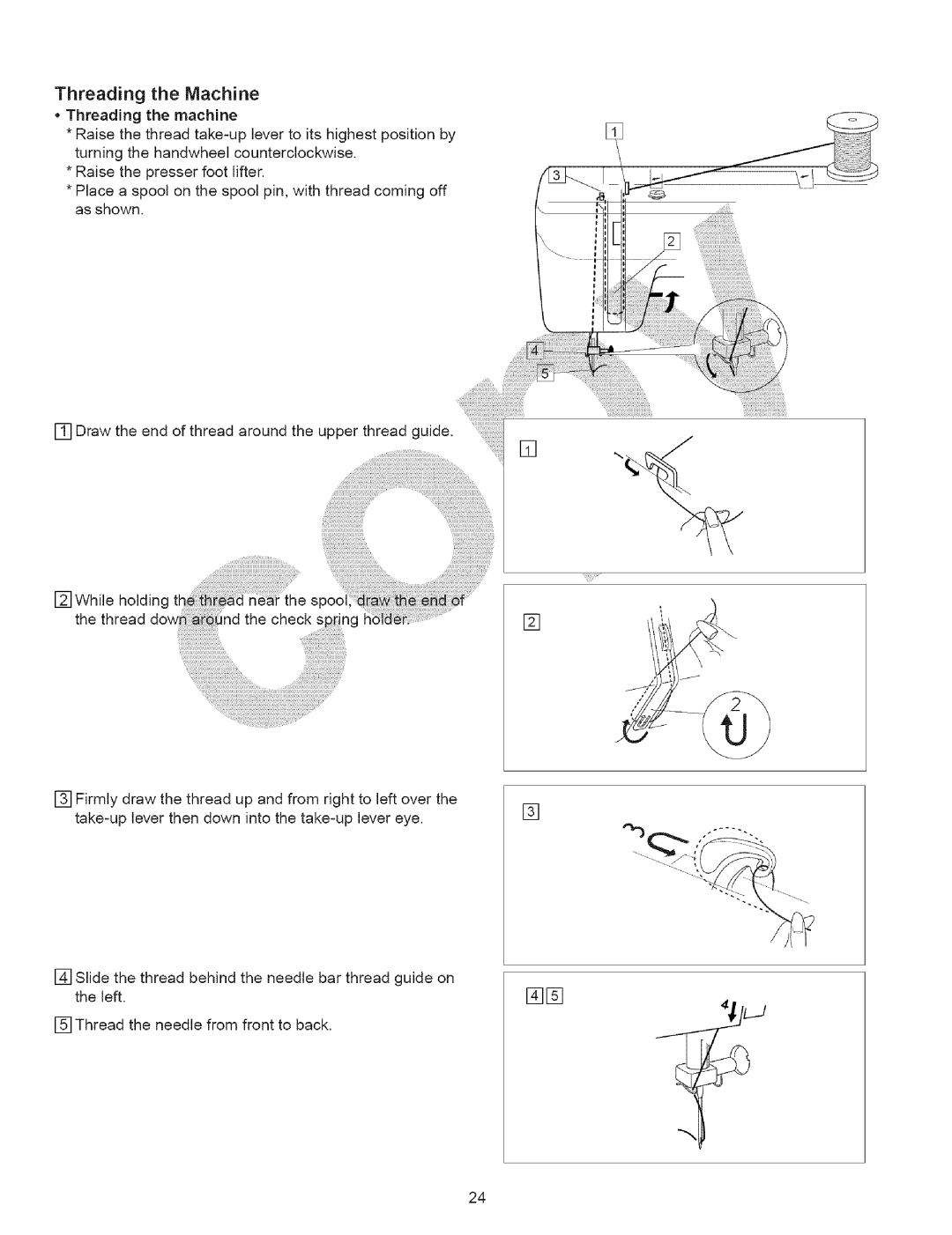 Kenmore 385.15243, 385.15343 owner manual Threading the Machine 