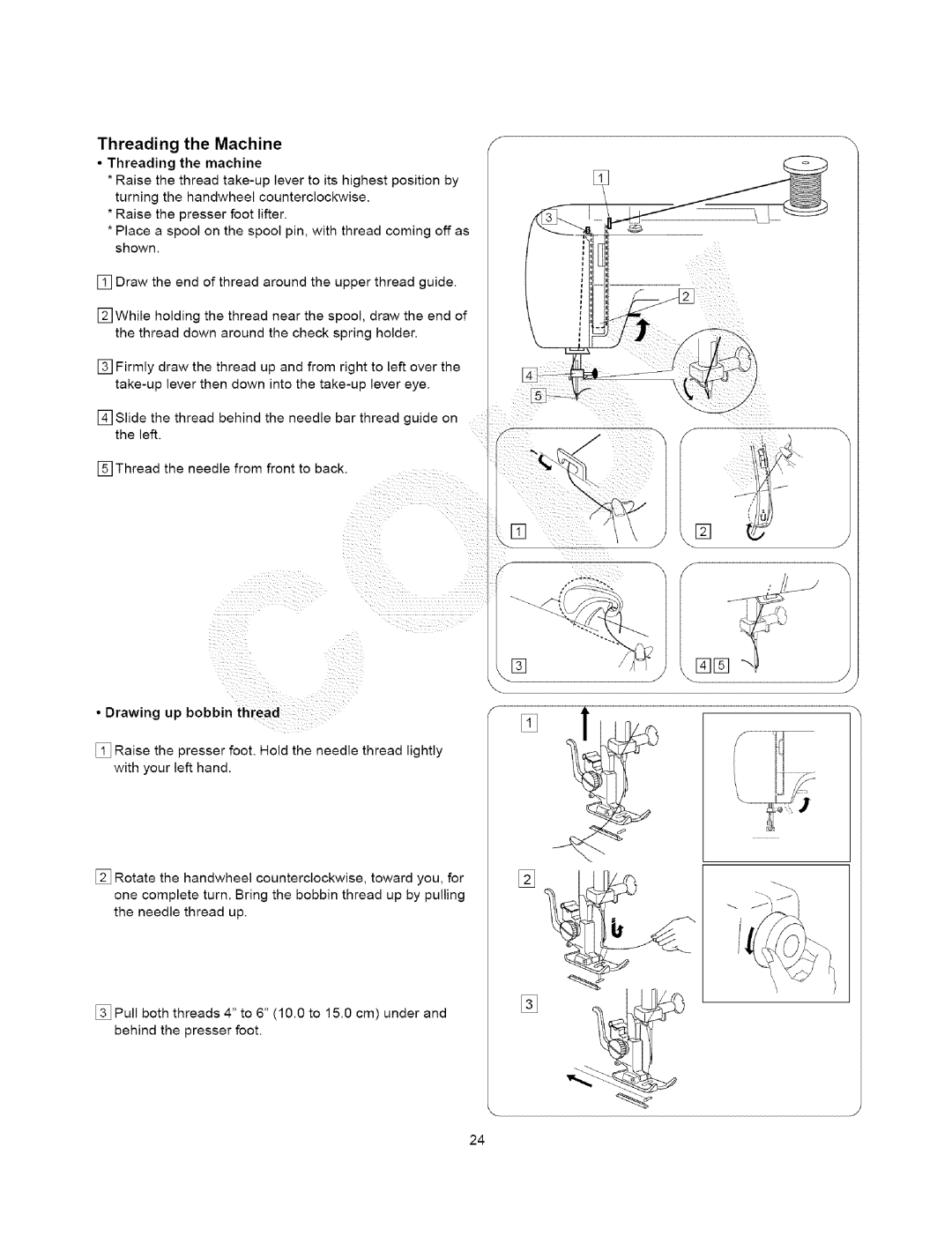 Kenmore 385.15408, 385.15202 owner manual Threading the Machine, Threading the machine 