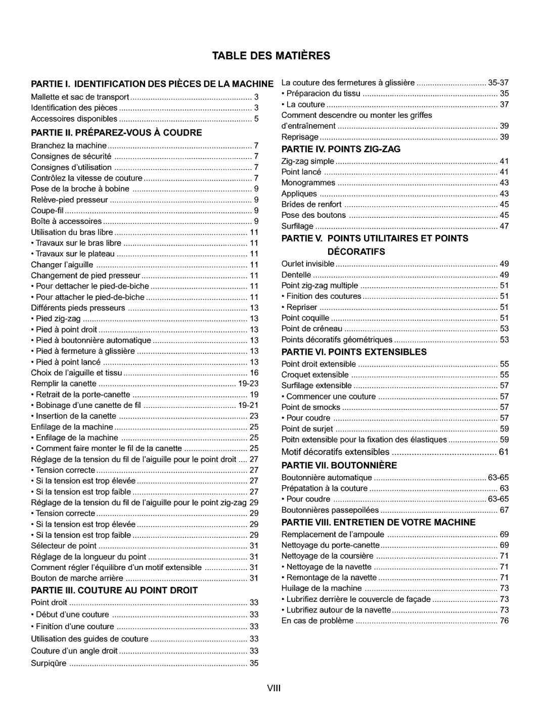 Kenmore 385.15516 owner manual Table DES Matifres 