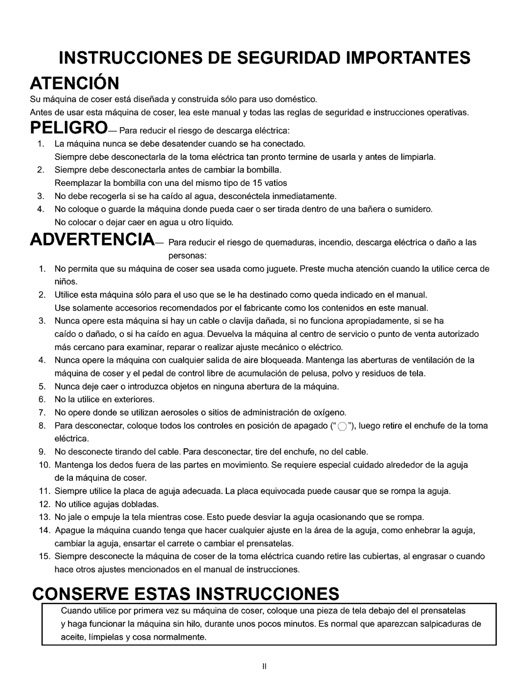 Kenmore 385.160201 owner manual Instrucciones DE Seguridad Importantes Atencion 