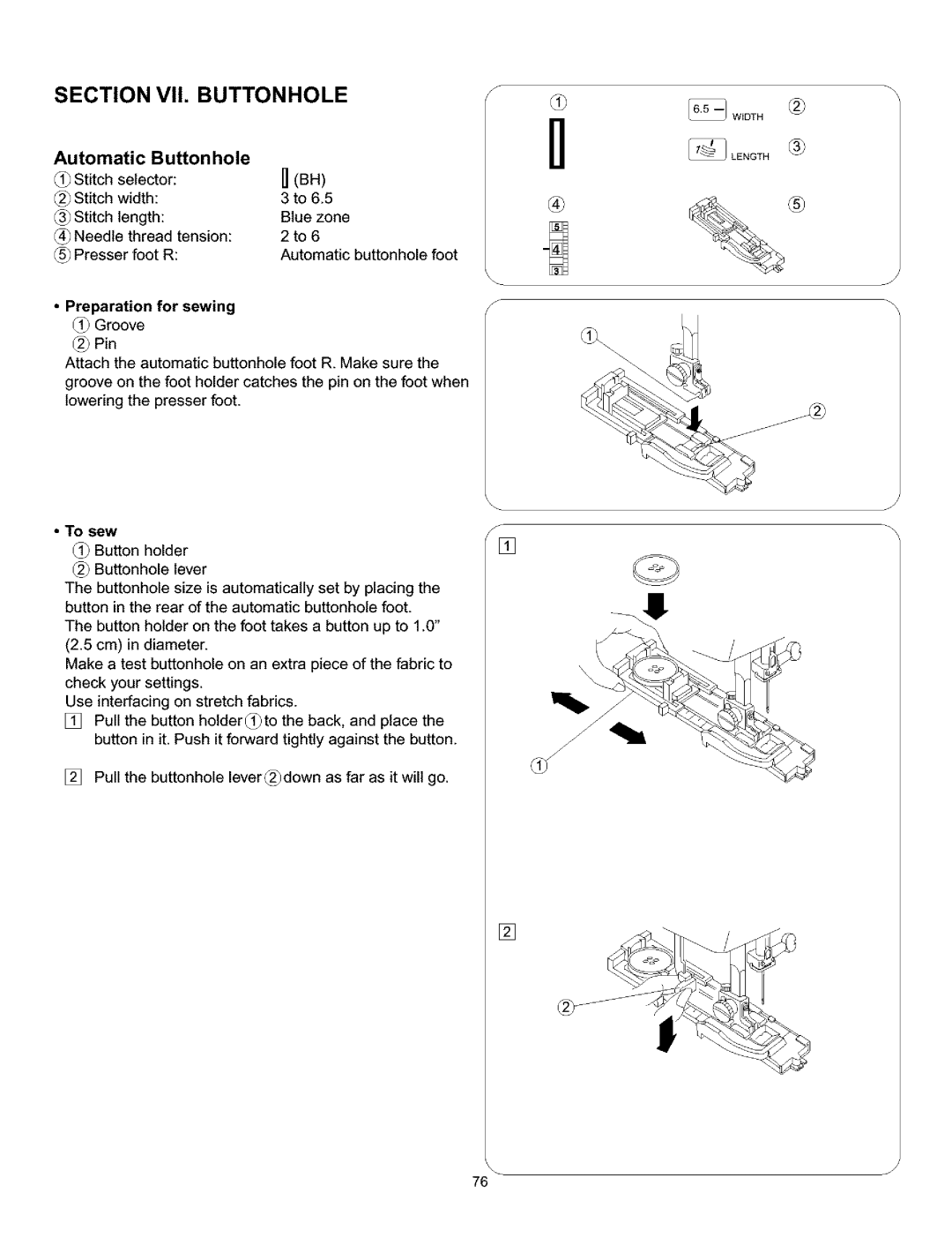 Kenmore 385.160201 owner manual Automatic Buttonhole 1Stitch selector, Preparation for sewing 1Groove 