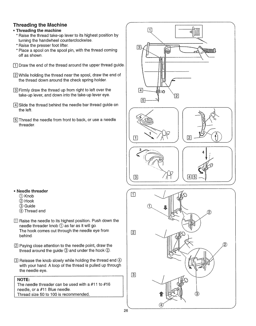 Kenmore 385.162213 owner manual Threading the Machine Threading the machine 