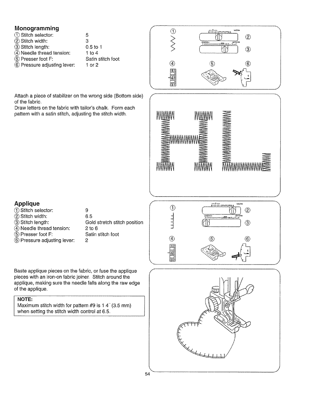 Kenmore 385.16231 owner manual Monogramming 