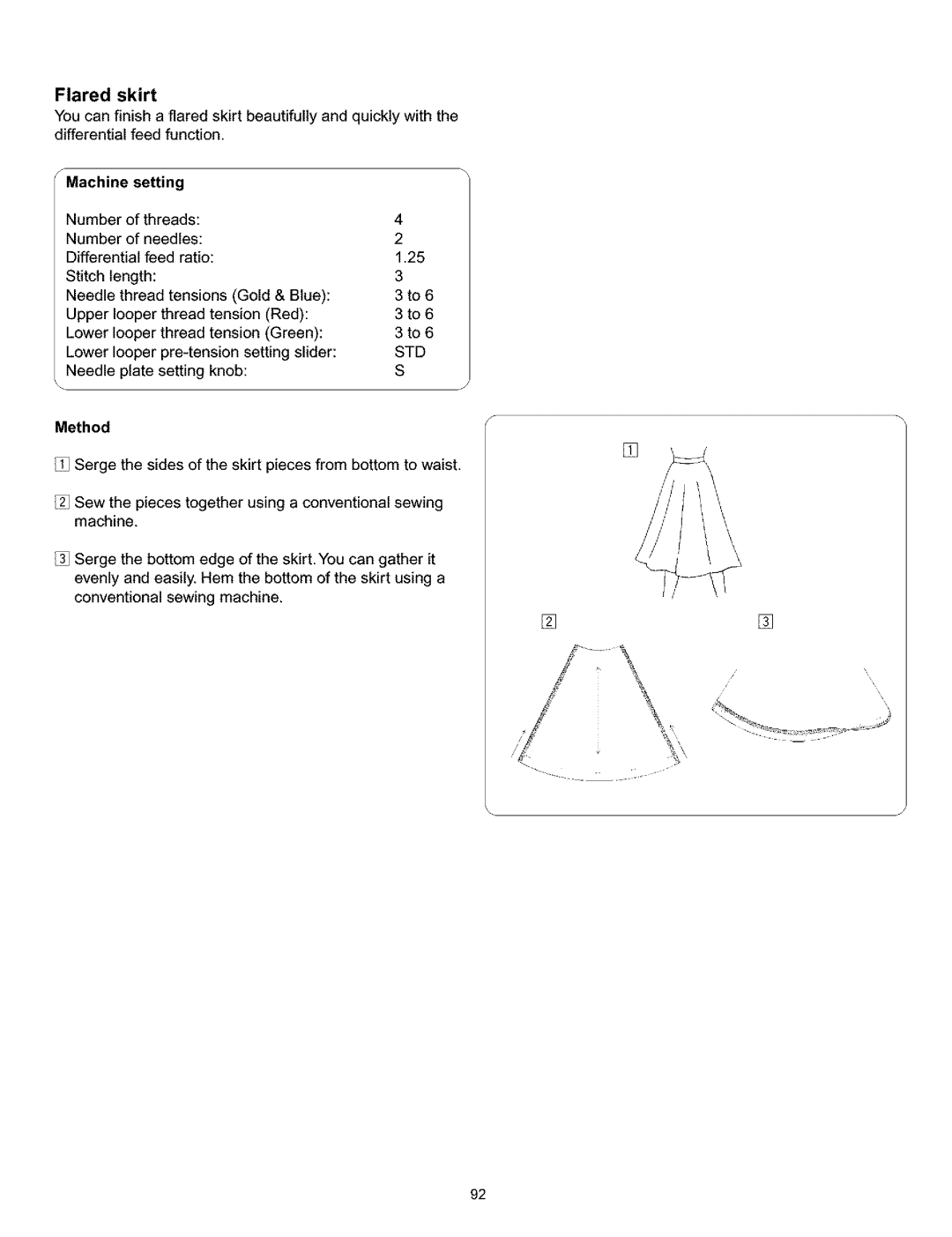 Kenmore 385.166551 owner manual Flared skirt 