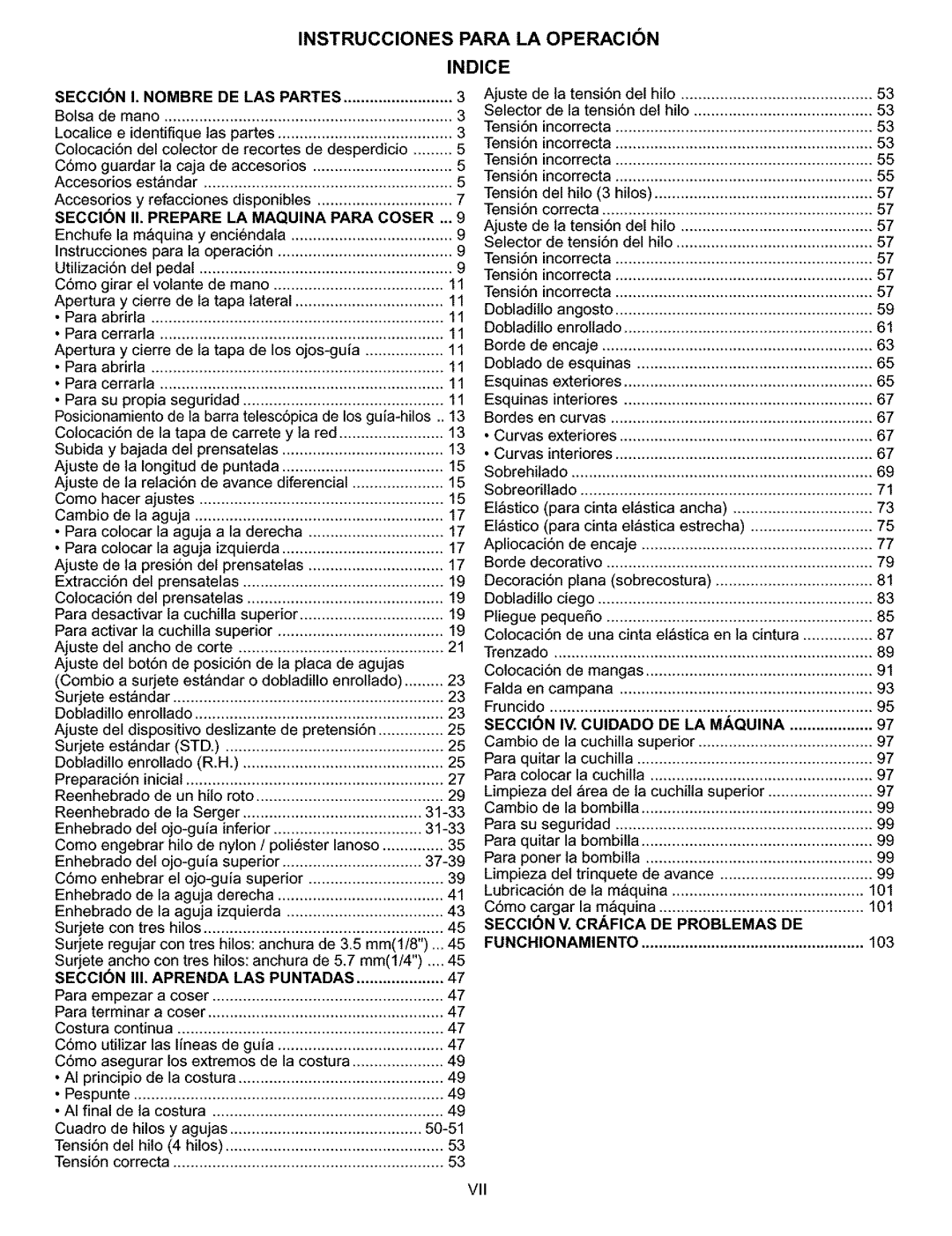 Kenmore 385.166551 owner manual Instrucciones Para LA OPERACI6N Indice, 193 