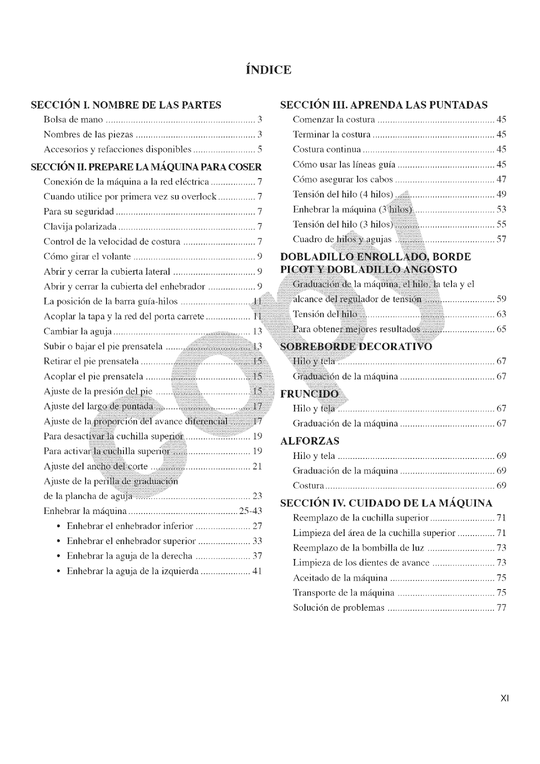 Kenmore 385.16677 owner manual Indice 