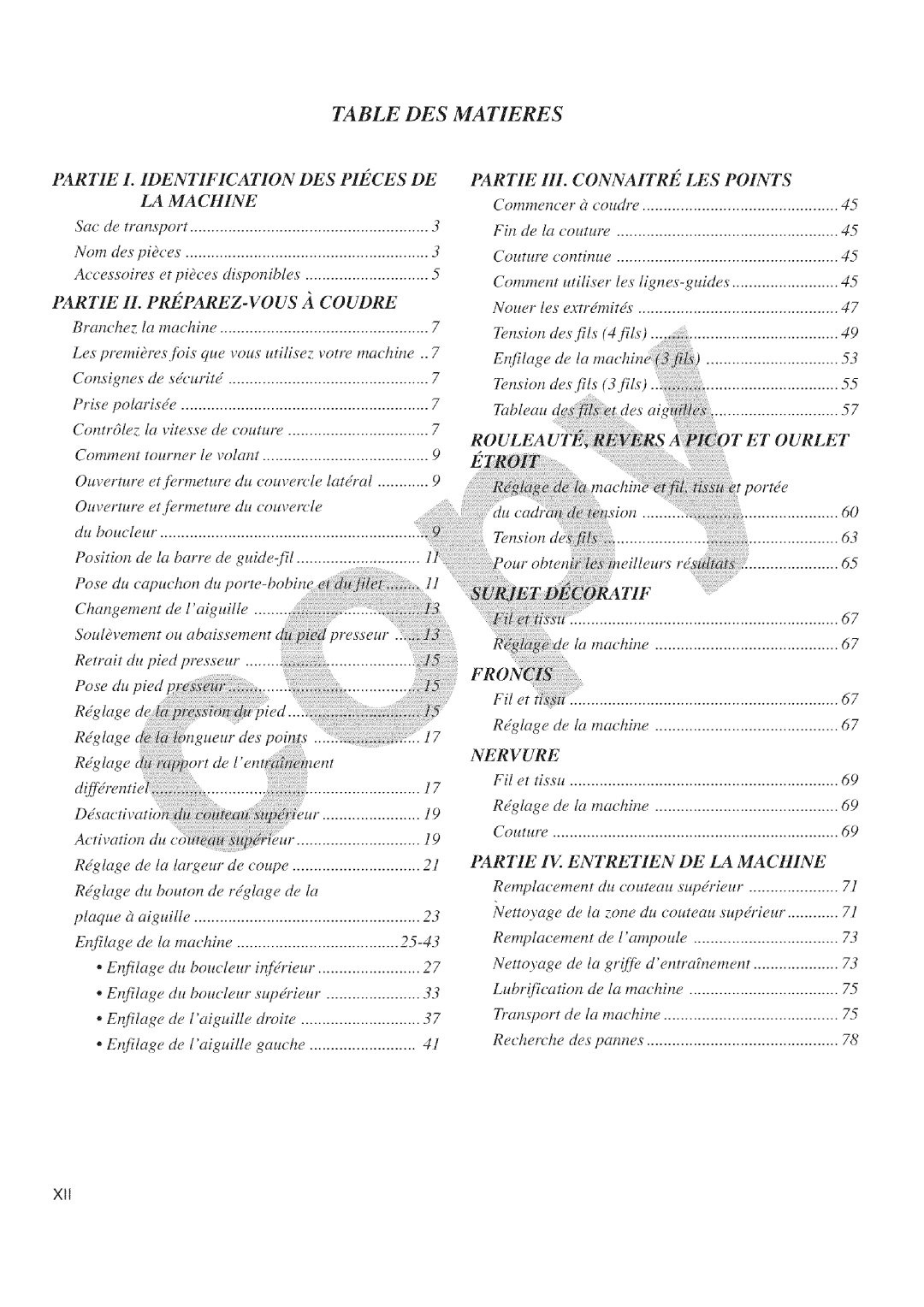 Kenmore 385.16677 Accessoirs et fiesdisTonibles, Branchez, Que Vous Utilisez vot1, machine Consignes, Prise, Commencer 