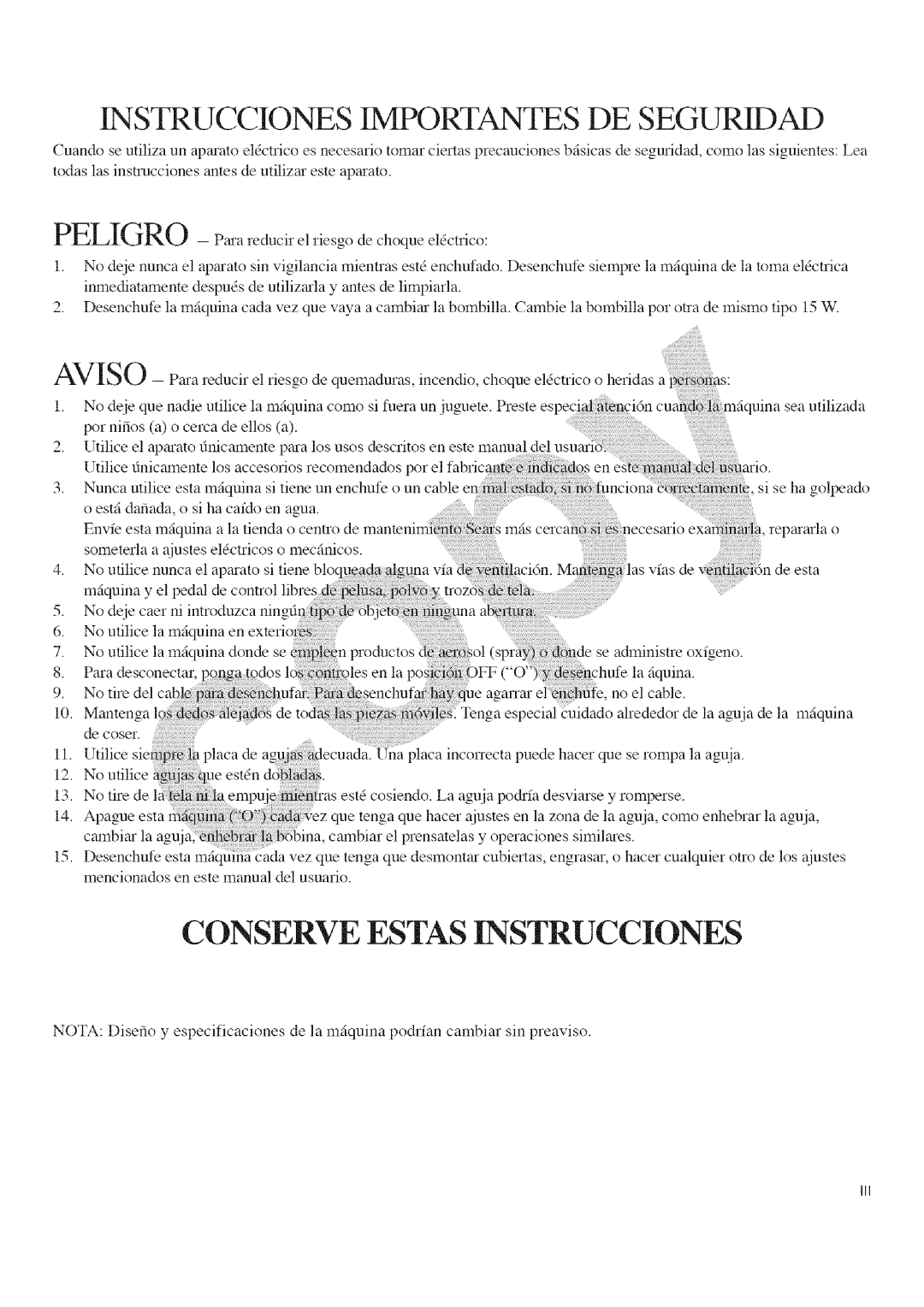 Kenmore 385.16677 owner manual Instrucciones Importantes DE Seguridad 