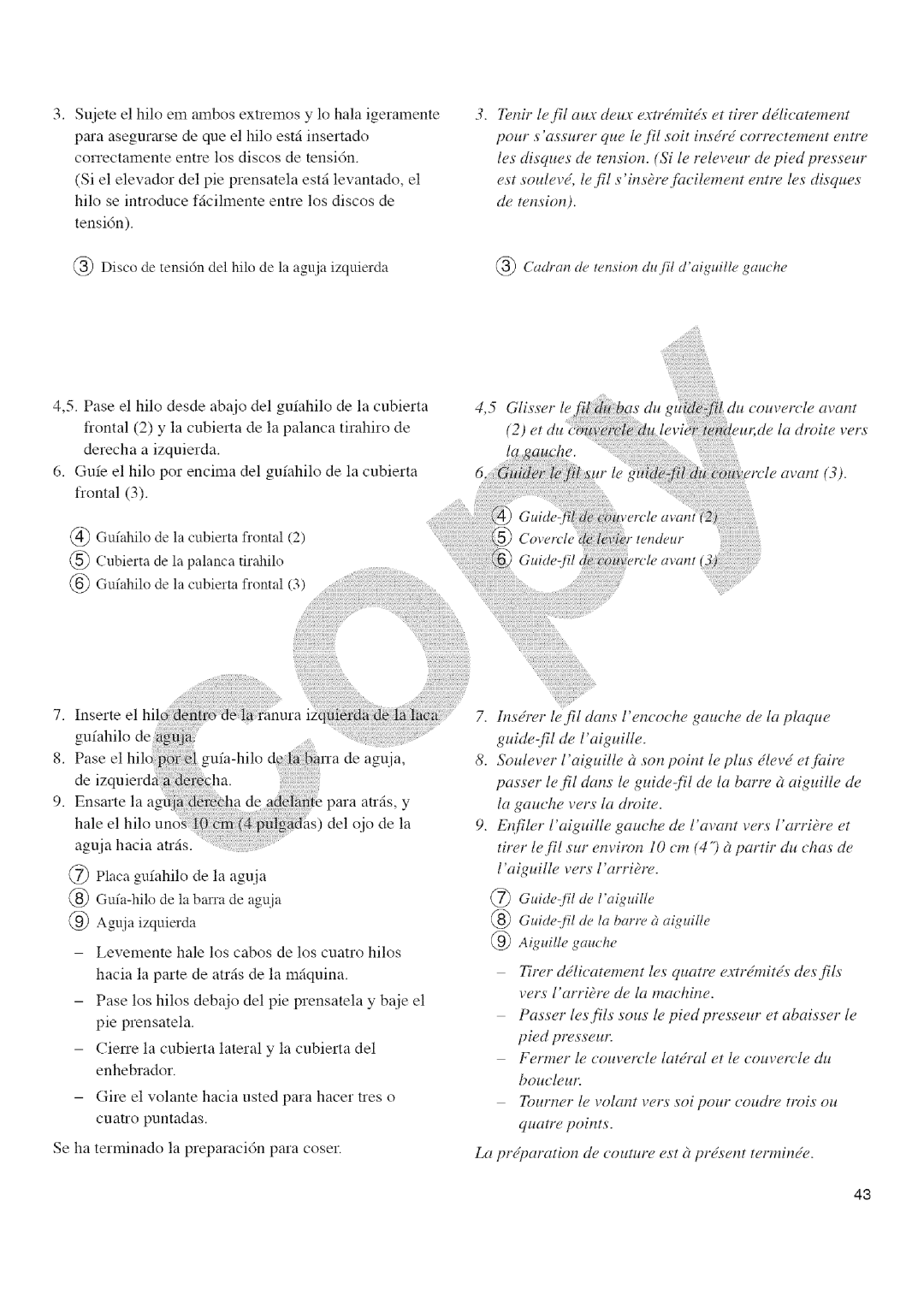 Kenmore 385.16677 owner manual La prdparation de couture est gprdsent terminde 