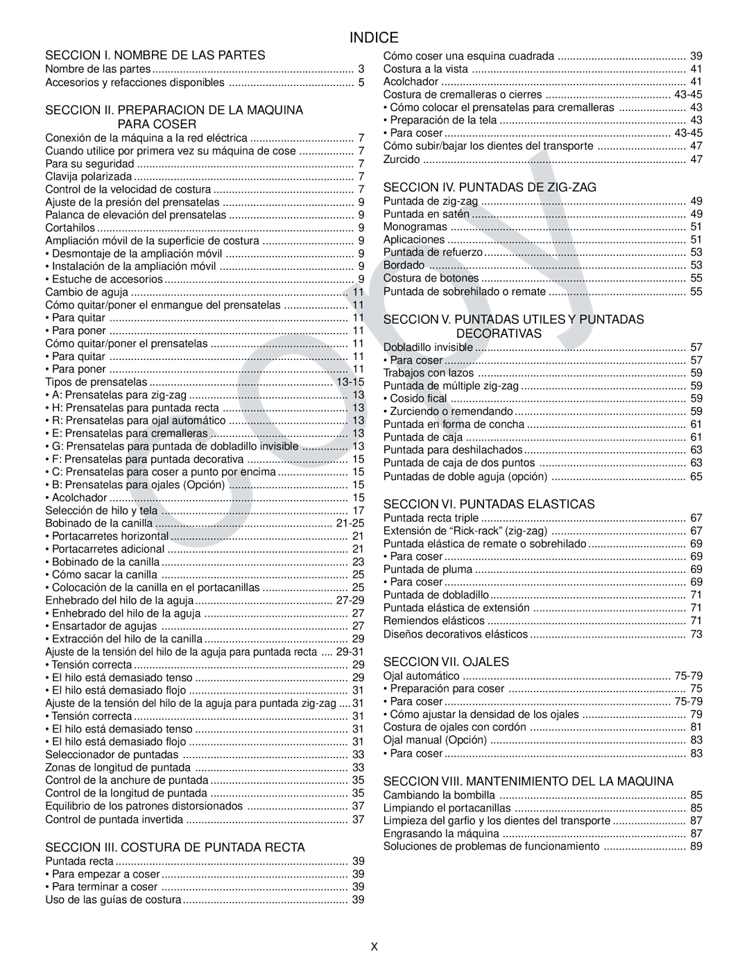 Kenmore 385.16765 owner manual Indice 