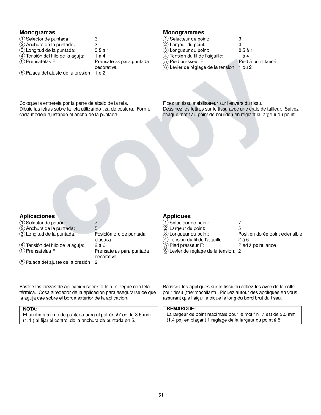 Kenmore 385.16765 owner manual Monogramas, Aplicaciones, Monogrammes, Appliques 