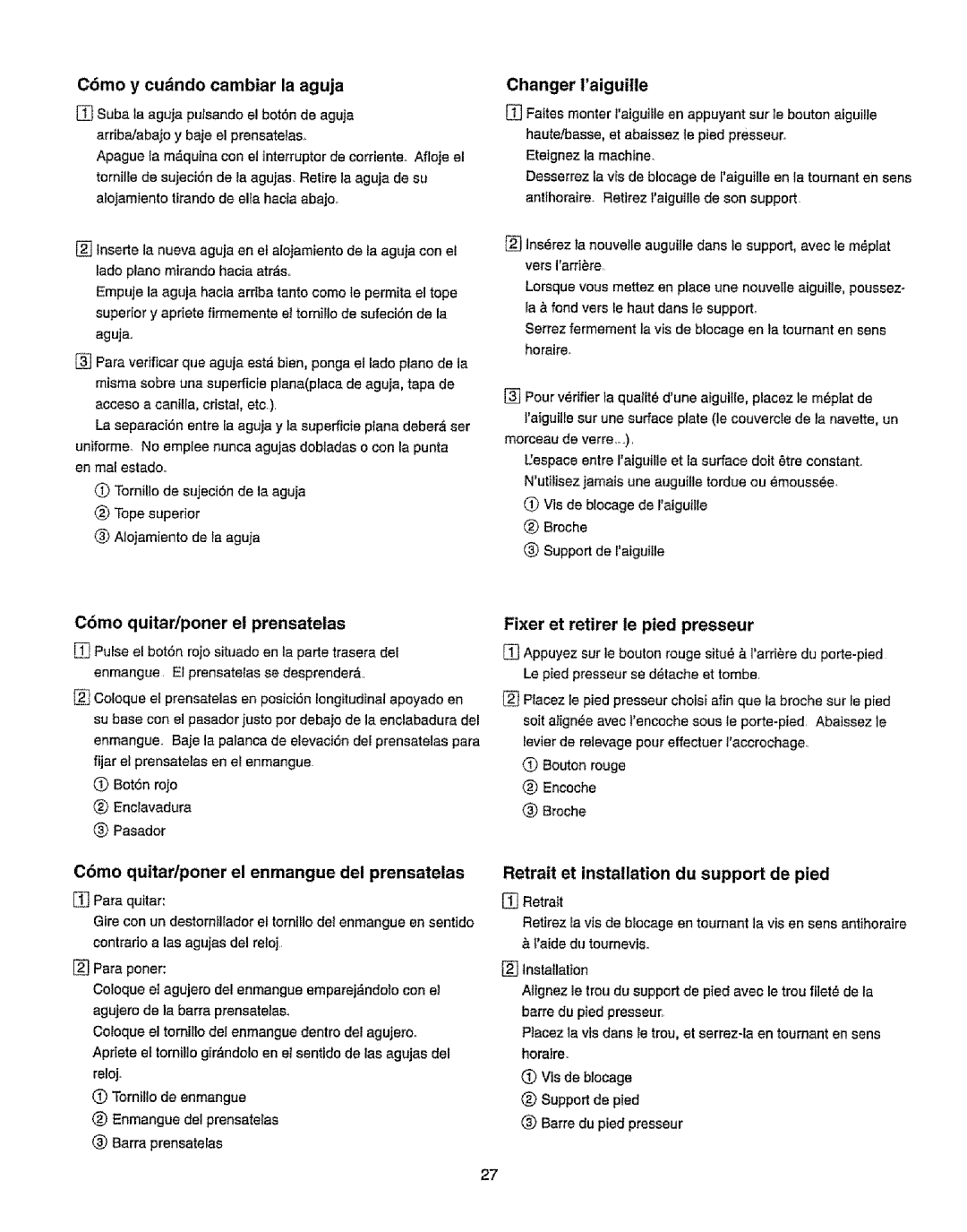 Kenmore 385.19365 owner manual C6mo y cudndo cambiar la aguja, Changer Iaiguille 