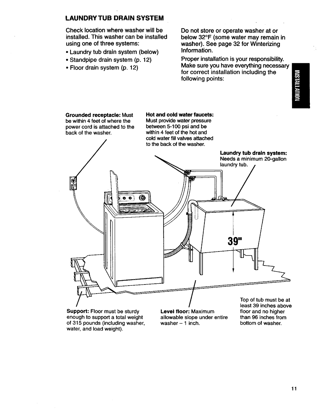 Kenmore 110.29884890, 3950145, 110.29882891, 11026832692, 110.29882890 owner manual Laundry TUB Drain System 