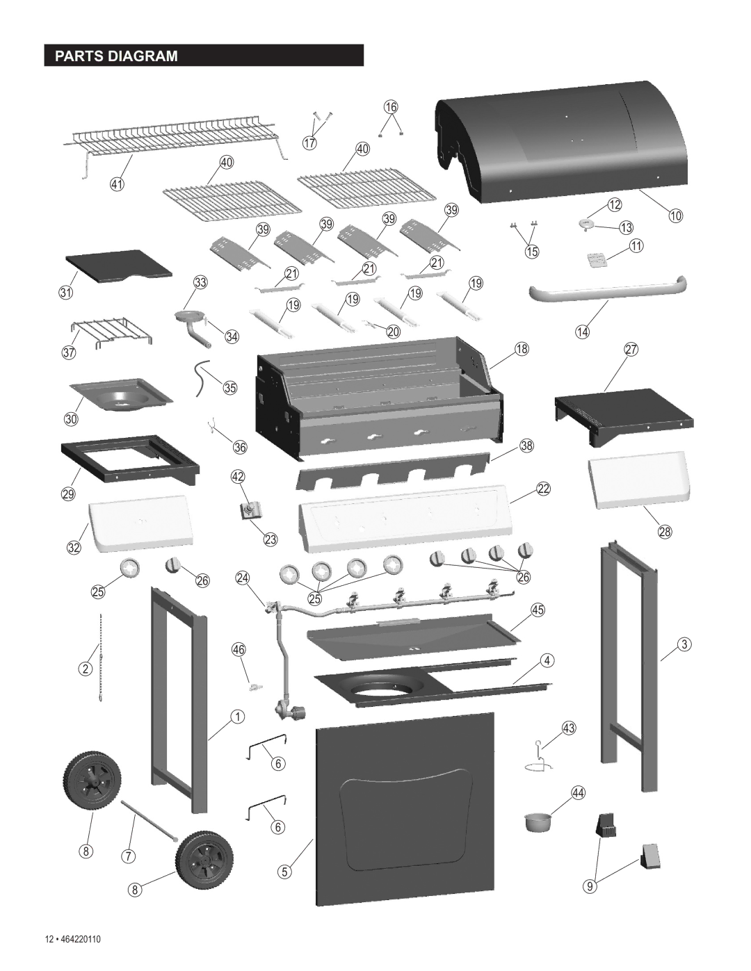 Kenmore 415.1612801 manual Parts Diagram 