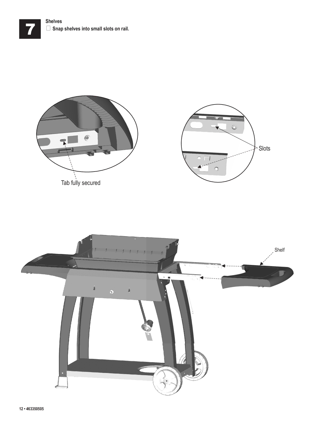 Kenmore 415.162090 manual Slots Tab fully secured 