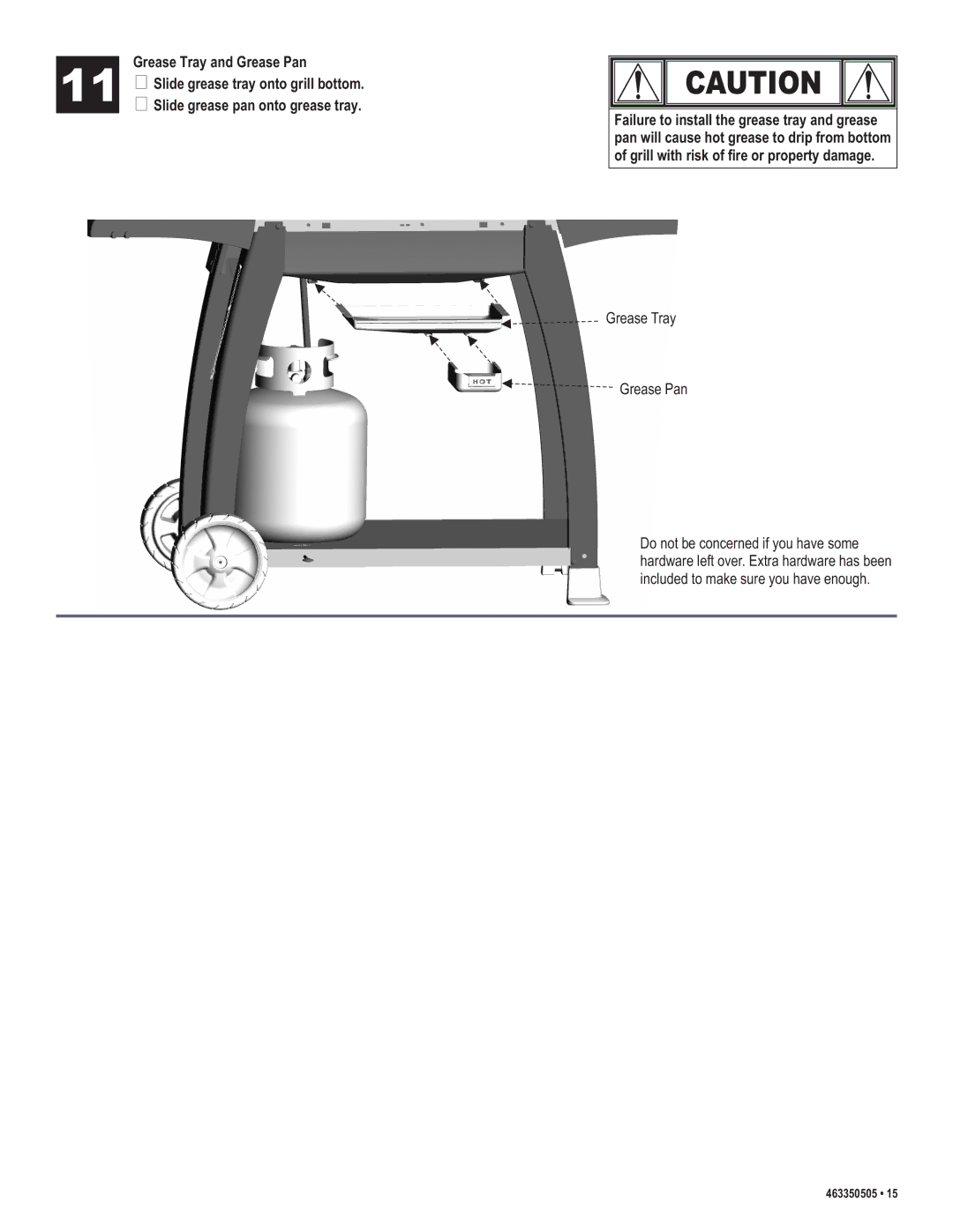 Kenmore 415.162090 manual Grease Tray and Grease Pan 