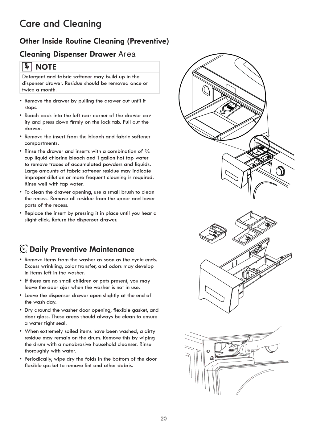 Kenmore 417.4110* manual Daily Preventive Maintenance 