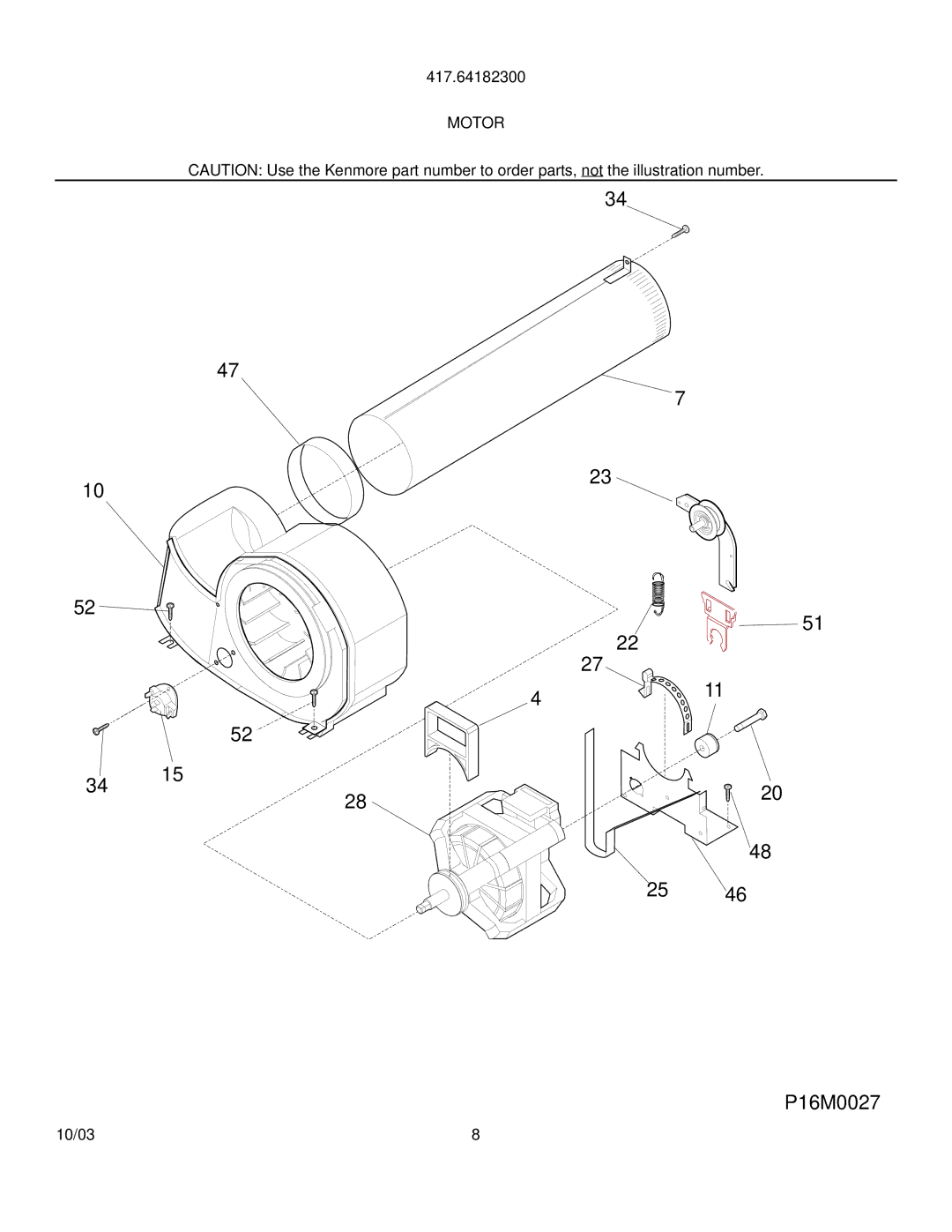 Kenmore 417.64182300 manual P16M0027 