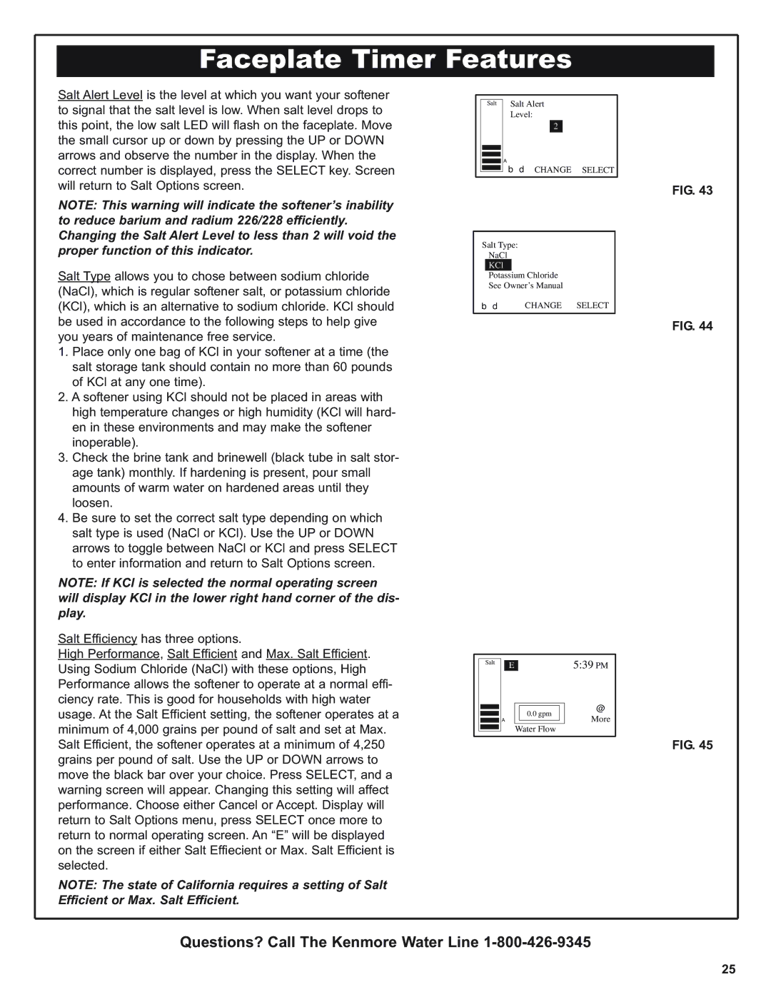 Kenmore 420 Series warranty KCl 