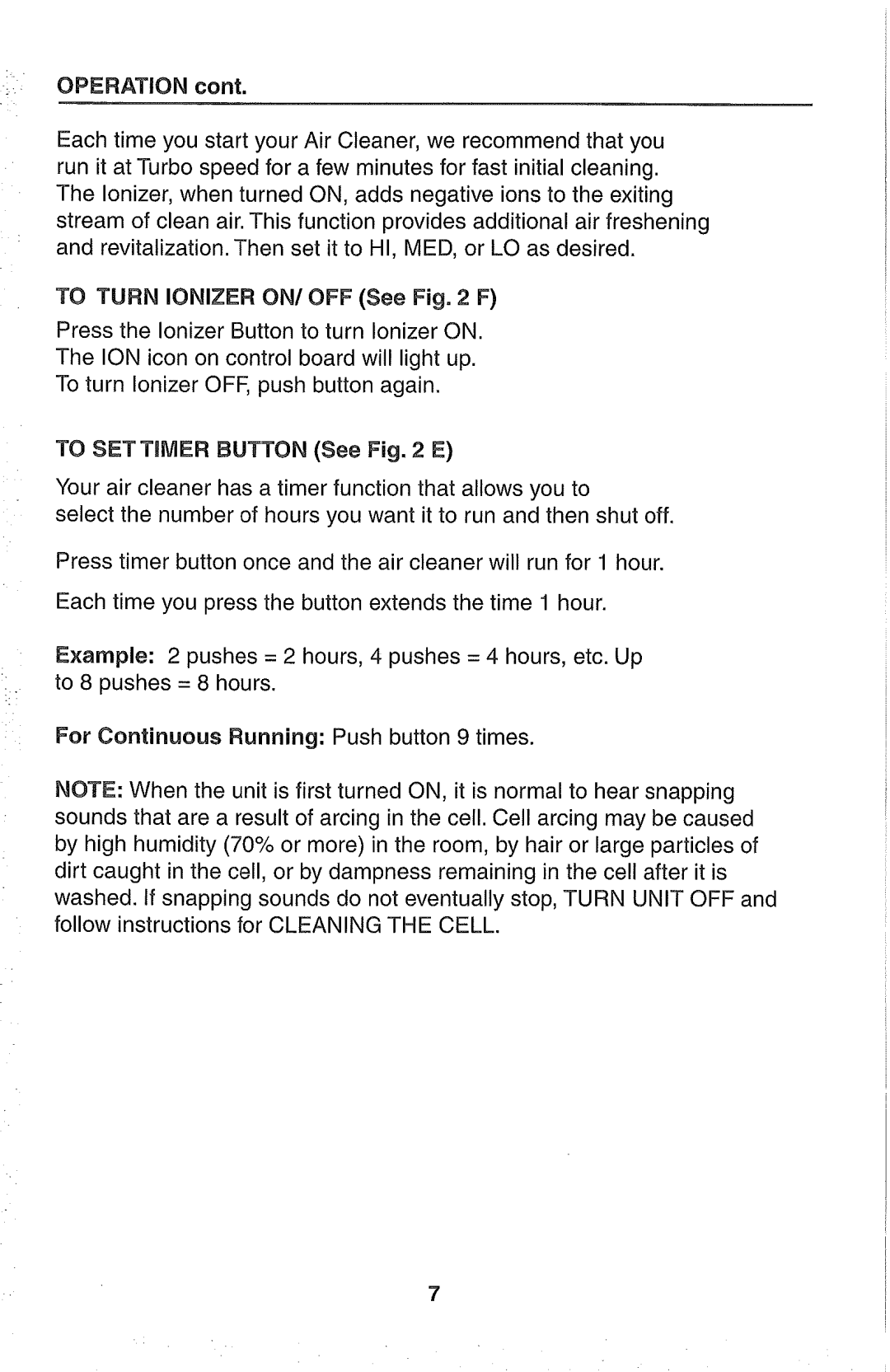 Kenmore 437.85264 manual Operation 