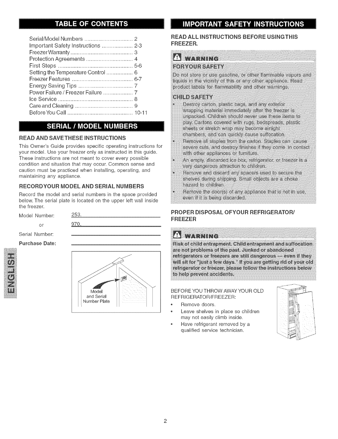 Kenmore 44733 manual Read and Savethese Instructions, Recordyour Model and Serial Numbers 