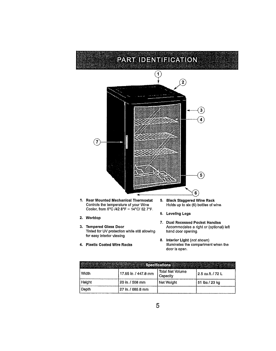 Kenmore 461.99609 manual Rear Mounted Mechanical Thermostat, 8o Interior Light not shown, Capacity, Depth 27 lno 685,8 mm 