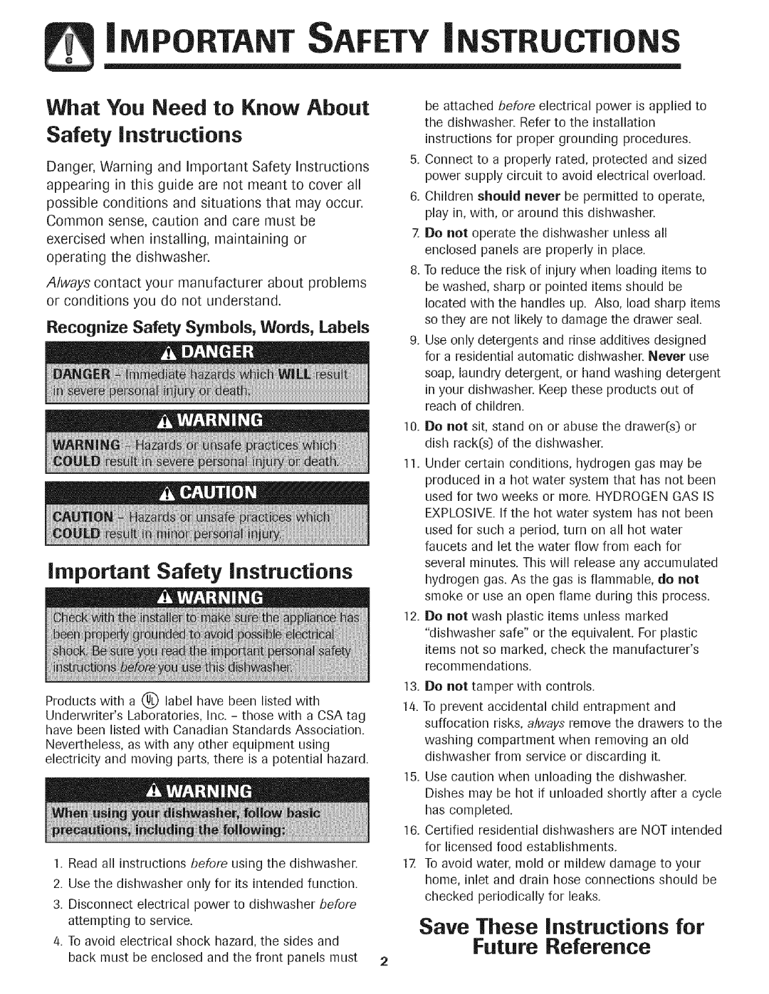 Kenmore 465.1333, 465.1332, 465.1334 manual What You Need to Know About Safety Instructions, Important Safety instructions 